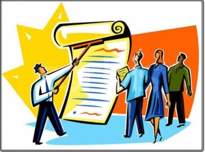 Man Displaying Contract